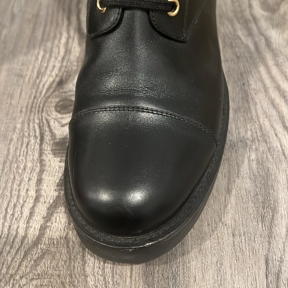 LOUIS VUITTON Calfskin Wonderland Ranger Boots Size 38.5 Black Leather - Picture 15 of 16